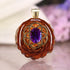 Purple Paua Shell with Gold Seed of Life