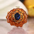 Blue Paua Shell with Gold Seed of Life