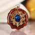 Blue Paua Shell with Gold 64 Star Tetrahedron