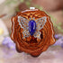 Lapis Lazuli with Silver Butterfly