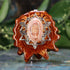 Mexican Fire Opal with Silver 64 Star Tetrahedron