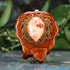Mexican Fire Opal with Gold 64 Star Tetrahedron