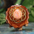 Mexican Fire Opal with Gold Seed of Life