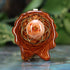 Mexican Fire Opal with Gold Seed of Life