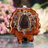 Black Druzy Quartz with Silver 64 Star Tetrahedron