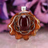 Red Garnet with Silver Seed of Life