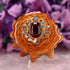 Red Garnet with Silver Sri Yantra