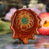 Crushed Malachite (Glows) with Gold Seed of Life and Front Om