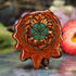 Crushed Malachite (Glows) with Gold Seed of Life