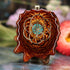 Crushed Turquoise (Glows) with Gold Seed of Life