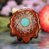 Crushed Turquoise (Glows) with Silver Crown (7th) Chakra