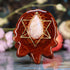 Moonstone with Gold Merkaba