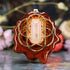 Moonstone with Gold Seed of Life