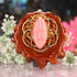 Rhodochrosite with Gold Seed of Life