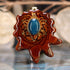 Blue Apatite with Gold Merkaba