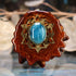 Blue Apatite with Gold 64 Star Tetrahedron