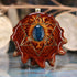 Blue Apatite with Gold Merkaba