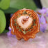 Mexican Fire Opal with Gold Sri Yantra