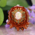 Mexican Fire Opal with Gold 64 Star Tetrahedron
