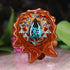 Shattuckite with Silver Sri Yantra