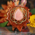 Pink Druzy Quartz with Gold Seed of Life Sinew