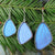 Blue Morpho Butterfly Wing Earrings