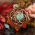 Chrysoprase with Silver Seed of Life