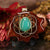 Chrysoprase with Gold Seed of Life