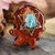 Blue Mohave Turquoise with Silver Merkaba