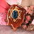 Blue Apatite with Gold Merkaba and Back Om