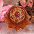 Crushed Sugilite (Glows) with Gold Seed of Life and Front Om