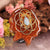 Australian Blue Opal with Gold Seed of Life and Back Om