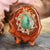 Variscite with Gold 64 Star Tetrahedron