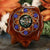 Green Phoenix Orchid Glass with Gold Seed of Life and Multi-Glow