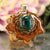 Chrysocolla with Gold Seed of Life