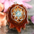 Crushed Turquoise (Glows) with Silver Seed of Life