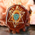 Crushed Malachite (Glows) with Gold Merkaba