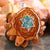 Crushed Malachite (Glows) with Silver Merkaba