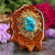 Chrysocolla with Gold 64 Star Tetrahedron