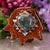 Labradorite Heart with Silver Sri Yantra