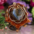 Labradorite Heart with Gold Seed of Life