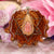 Orgonite with Rhodochrosite and Gold Merkaba with Back Om