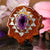 Amethyst with Silver Sri Yantra