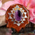 Amethyst with Silver Sri Yantra