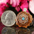 Crushed Turquoise (Glows) with Silver Seed of Life