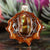Mexican Fire Agate with Silver 64 Star Tetrahedron