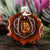 Mexican Fire Agate with Silver Seed of Life
