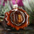 Mexican Fire Agate with Silver Seed of Life