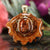 Mexican Fire Agate with Gold Merkaba
