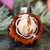 Mexican Fire Opal with Silver Seed of Life